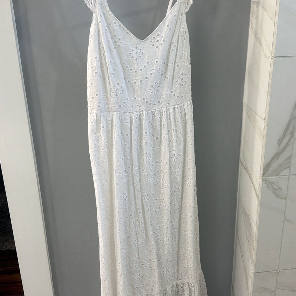 White Eyelet Maxi Dress